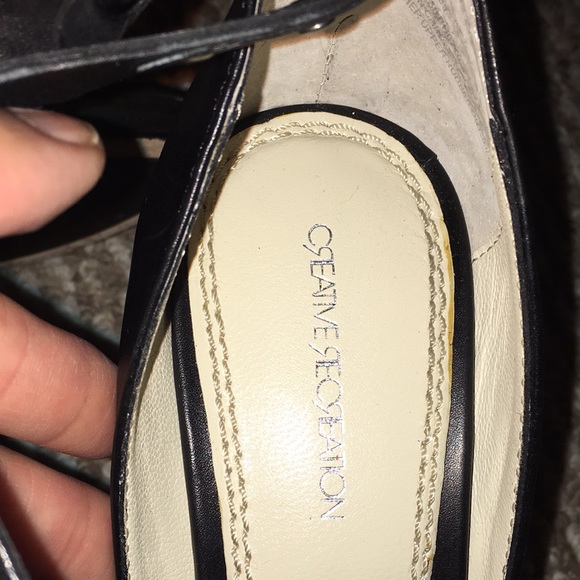 CREATIVE RECREATION MADE IN ITALY REAL LEATHER PLATFORM ANKLE T STRAP SIZE 9 - Picture 12 of 12